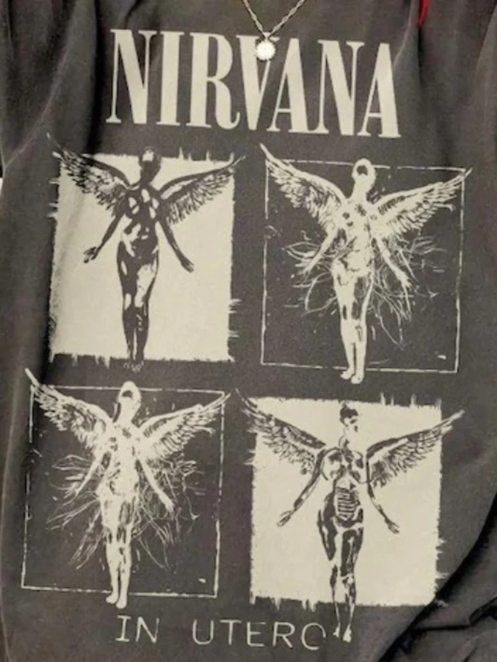 Comfort Colors Nirvana In Utero Graphic Tee, Retro Fairy Print